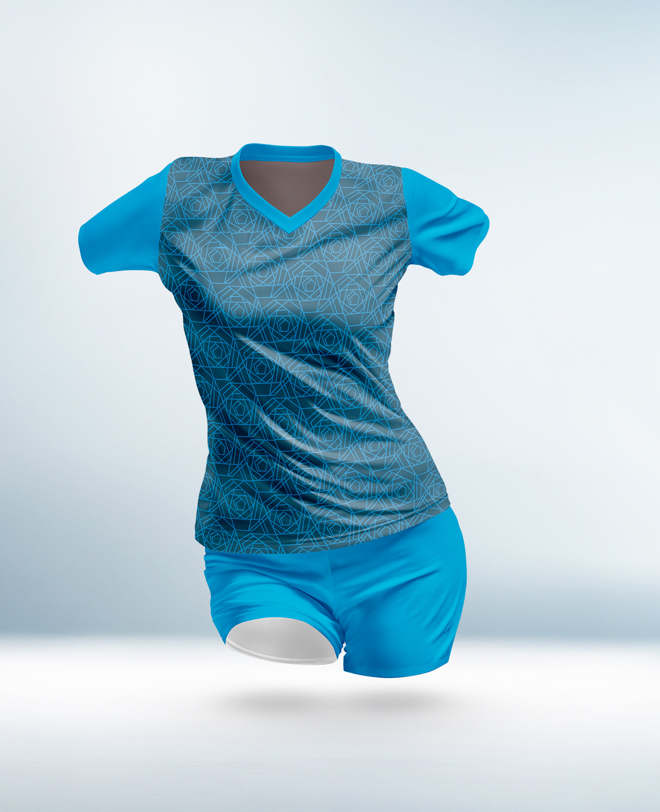 Cusotm Ocean Blue Soccor Uniform